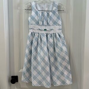 Plaid Blue and White Kids Taffeta Dress Easter